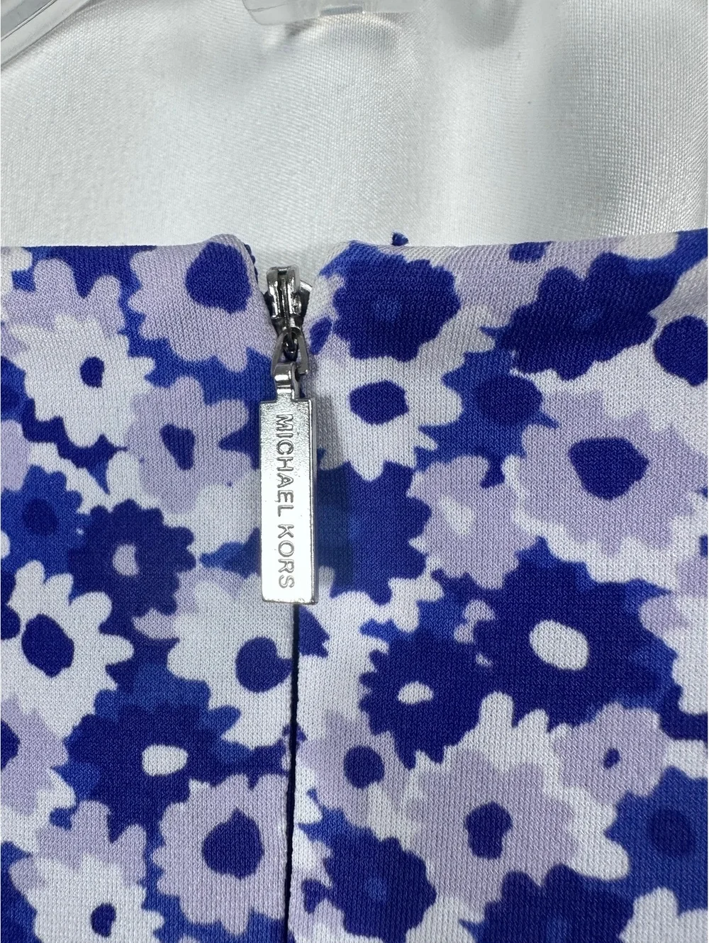 Michael Kors Blue and White Floral Short Sleeve Dress Size S